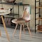 Fabulaxe Chair with Leather and Suede Like Tones with Wooden Legs QI004326 - alternate 3